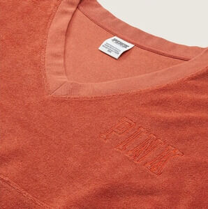 Pink VS Varsity Terry Beach V-neck orange new on packaging